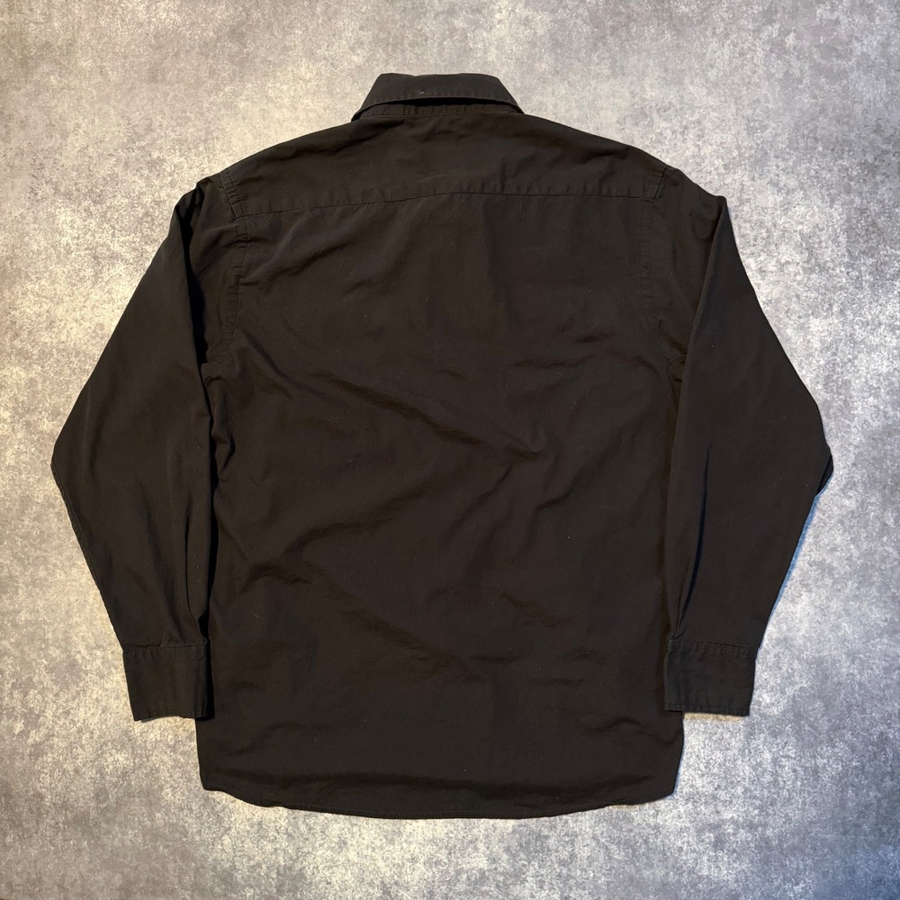 Y2K Kani Gold Mens Black Long Sleeve Button Up Shirt Graphic Print K Logo Size L - Picture 3 of 5